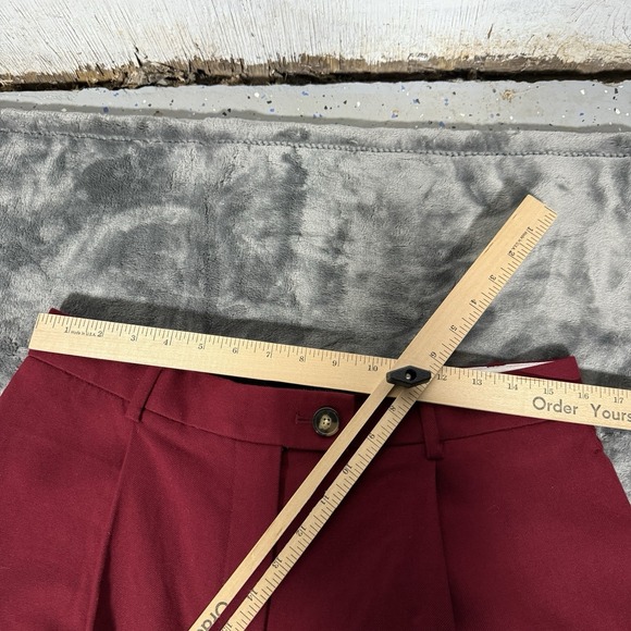 Ann Taylor Pants Womens 8 Red Wide Leg Polyester Viscose Dress Work Business NWT - Picture 11 of 15